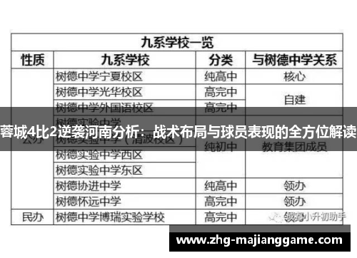 蓉城4比2逆袭河南分析：战术布局与球员表现的全方位解读